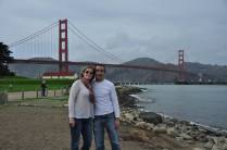 Visitando parque sob a Golden gate de San Francisco, na Califórnia, nos Estados Unidos